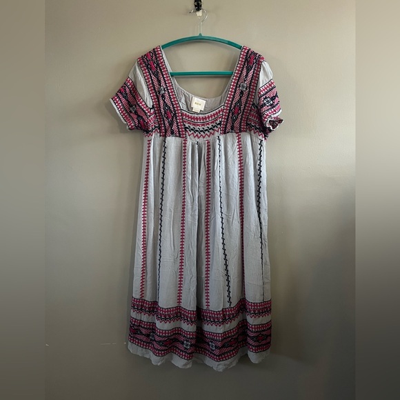 Maeve Pink and White Mini Dress - Picture 6 of 10